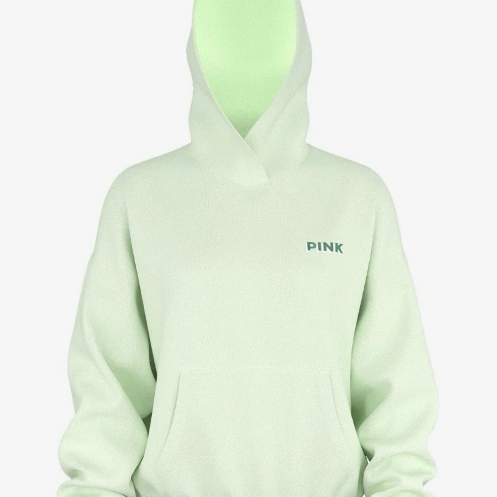 PINK Victoria's Secret Mint Green Pullover Hoodie - Picture 3 of 7